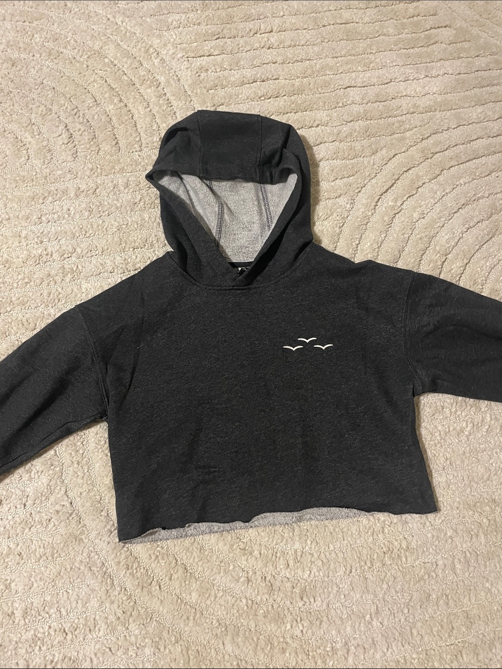 Dark Grew Cropped Hoodie - Picture 3 of 3